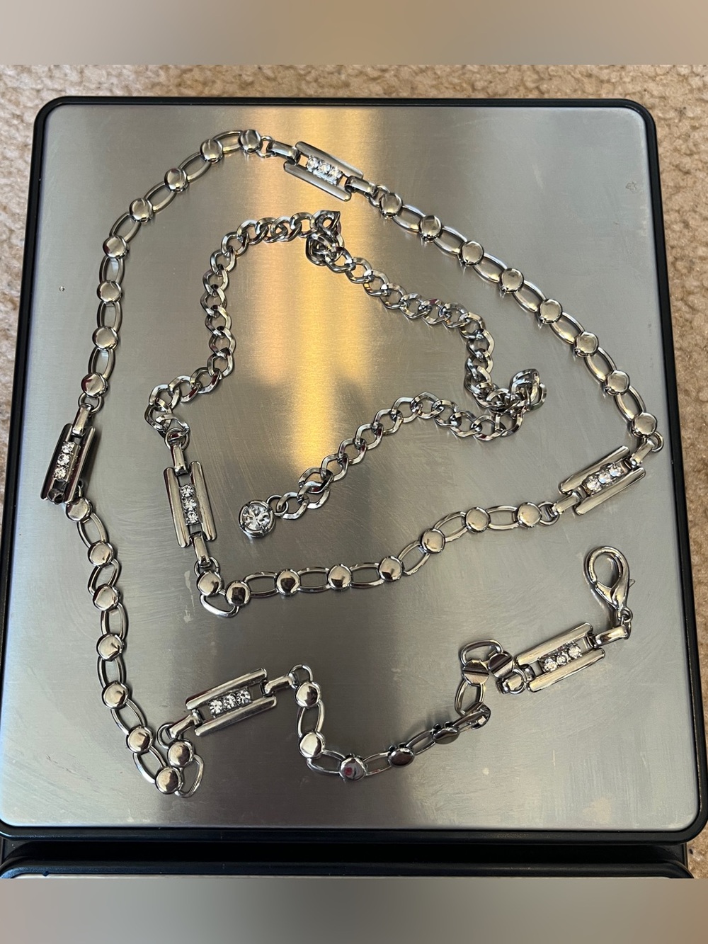 Silver Women's Chain Belt